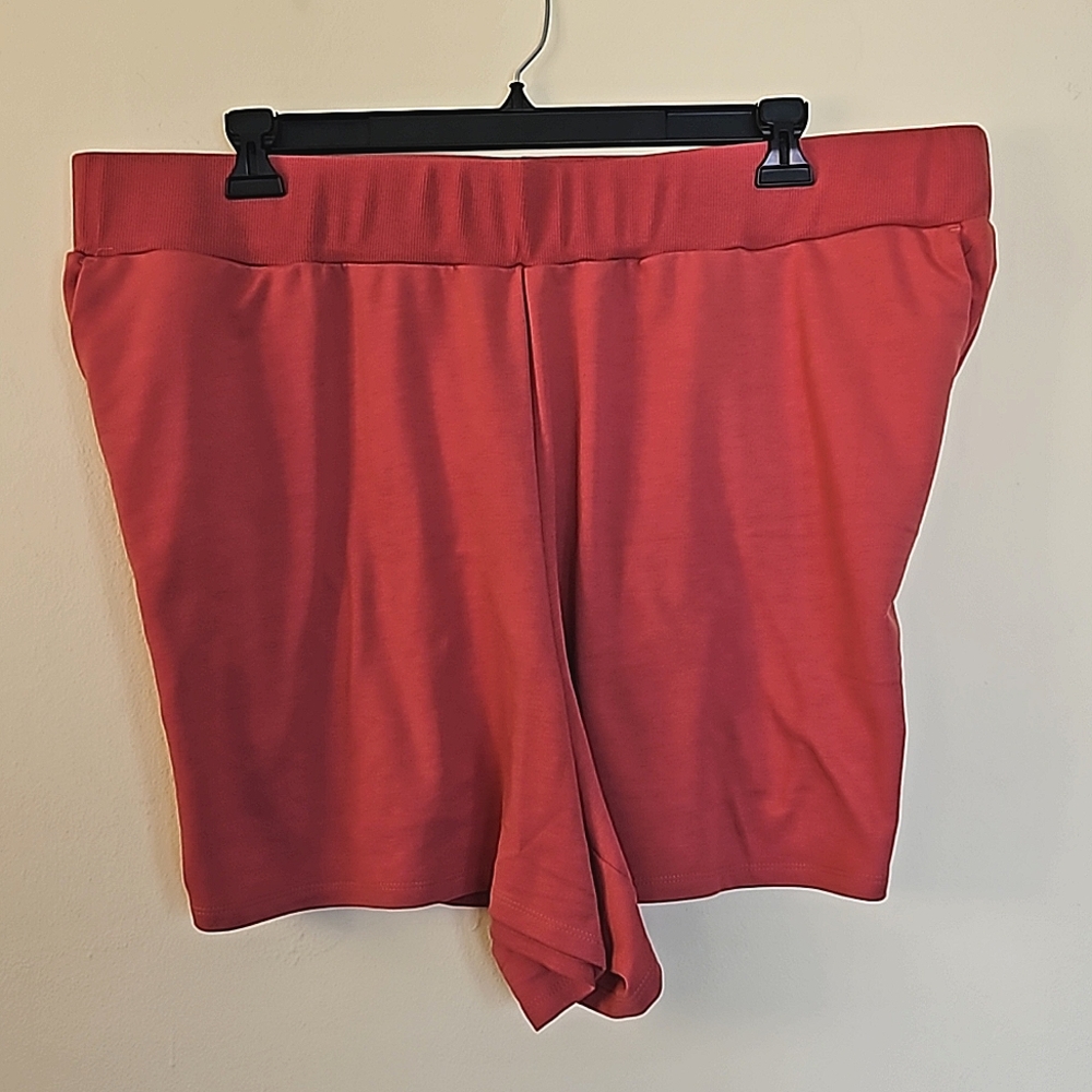 Eloquii Coral Pull-On Lounge Shorts Size 22/24